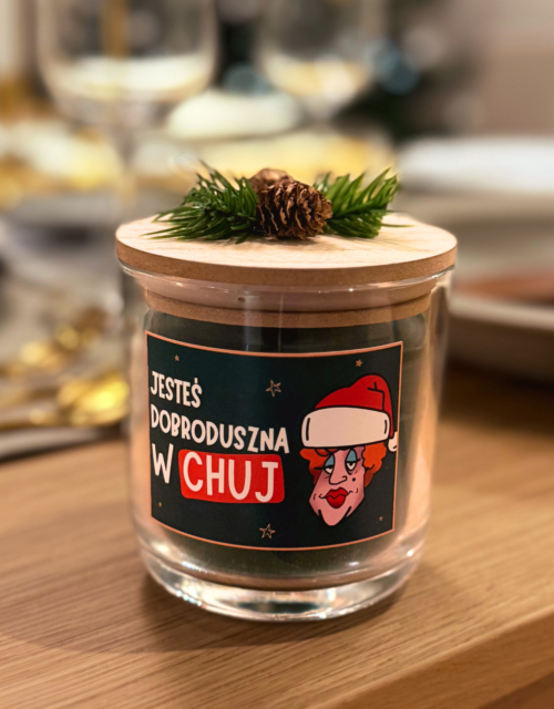 Świeczka - Jesteś dobroduszna w ch*j - zielona