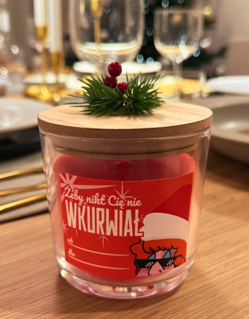 Świeczka - Żeby nikt cię nie wku*wiał - czerwona